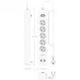 Aisens Regleta con Interruptor ASPS-2A2C14-W con 5 Tomas y 4 Puertos USB Blanco